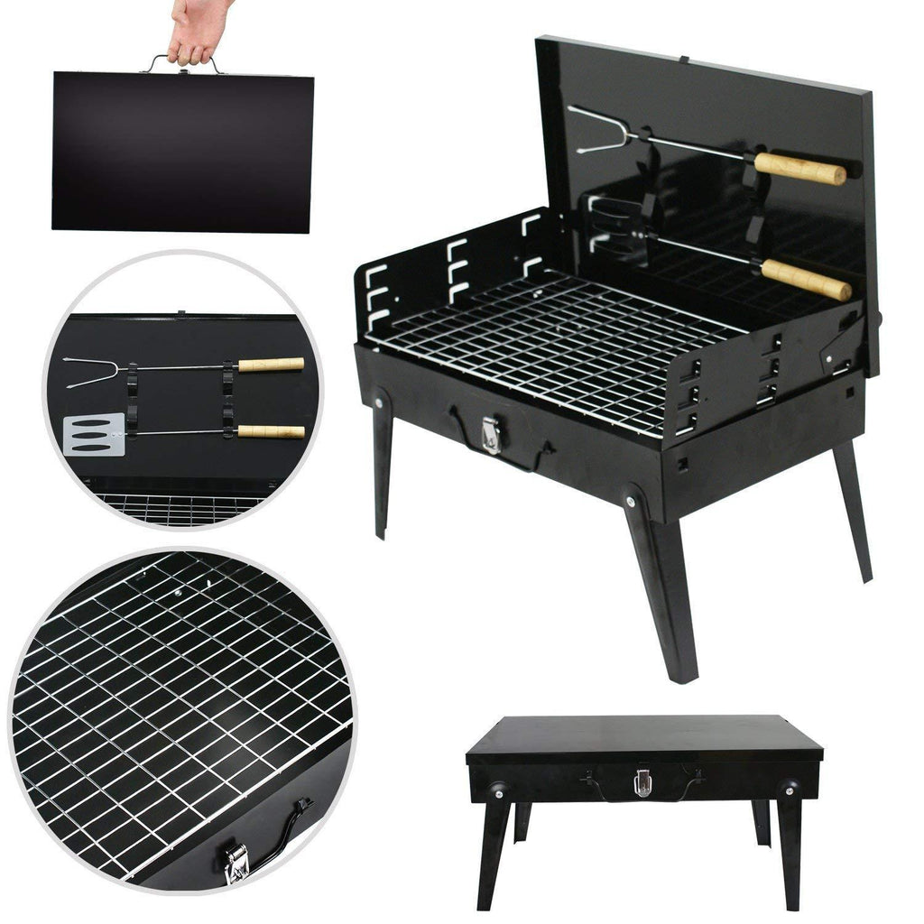 Foldable Stainless Steel Briefcase Style Barbecue Grill Toaster