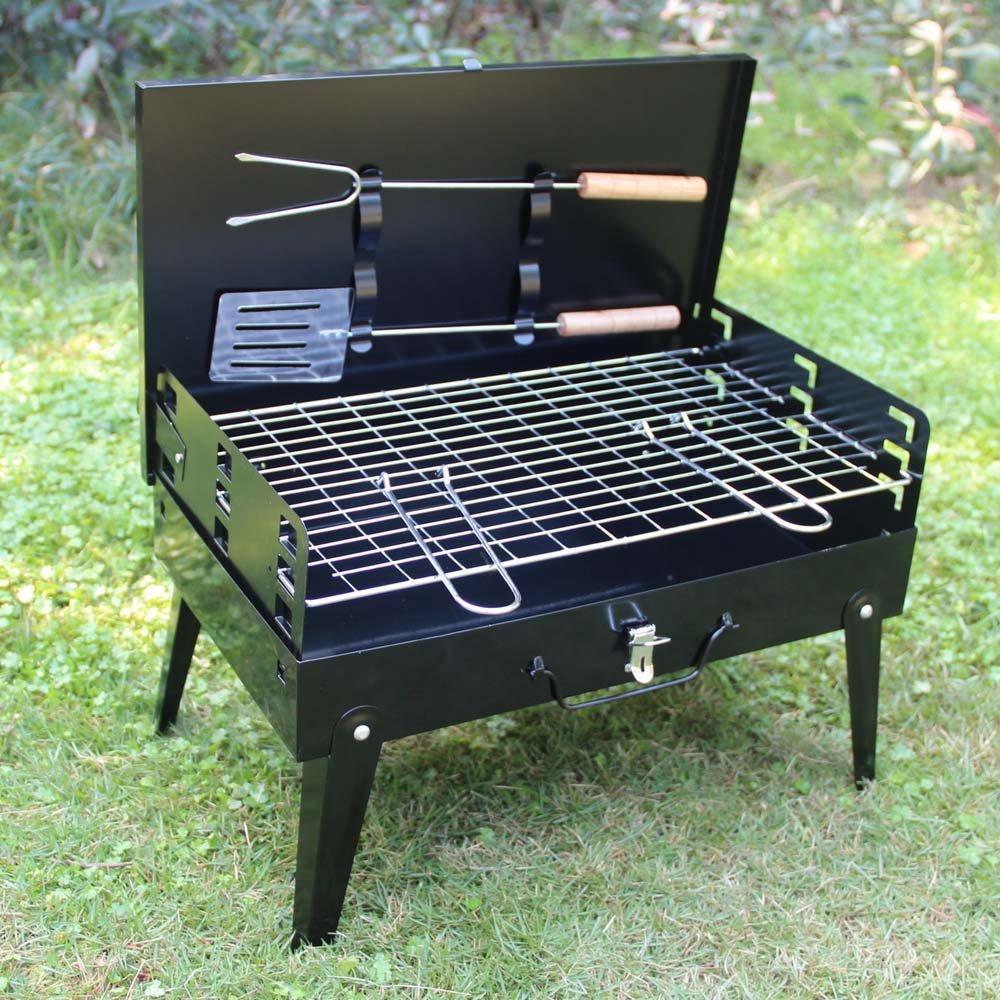 Foldable Stainless Steel Briefcase Style Barbecue Grill Toaster