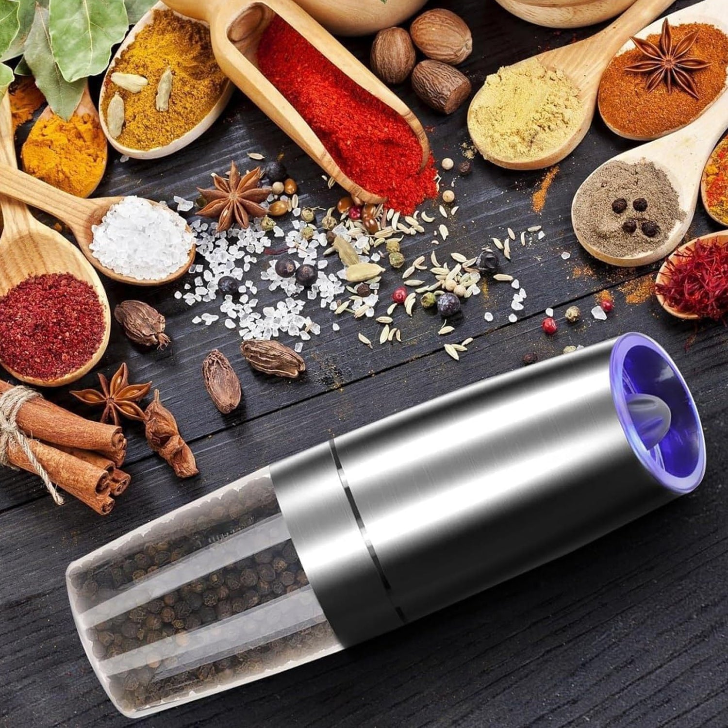 Automatic Gravity Electric Salt And Pepper Grinder Mill