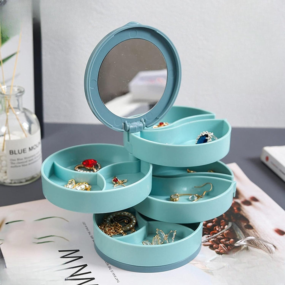 4 Layers Jewellery Organizer With Mirror