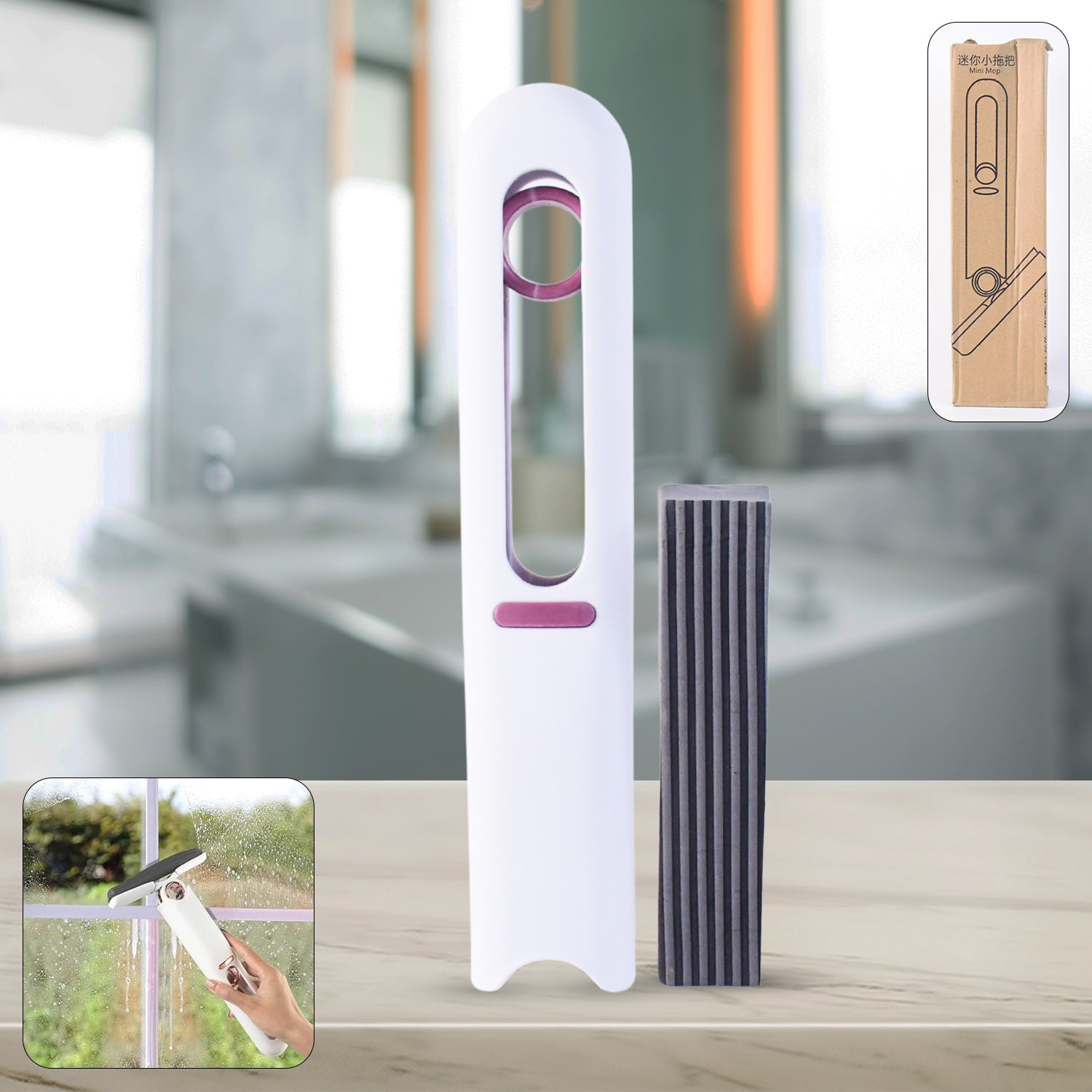 Portable Self-squeeze Short Mop