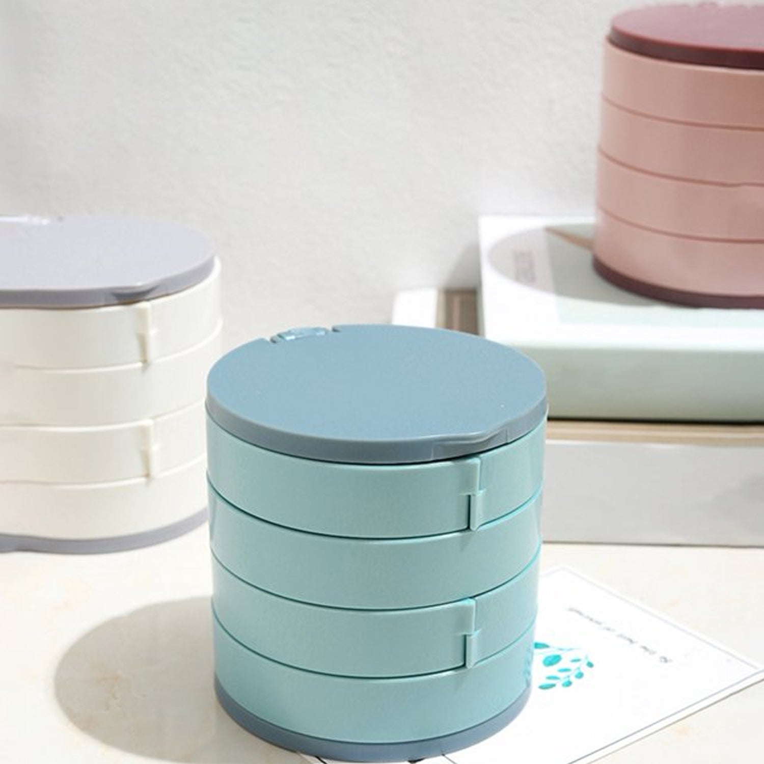 4 Layers Jewellery Organizer With Mirror