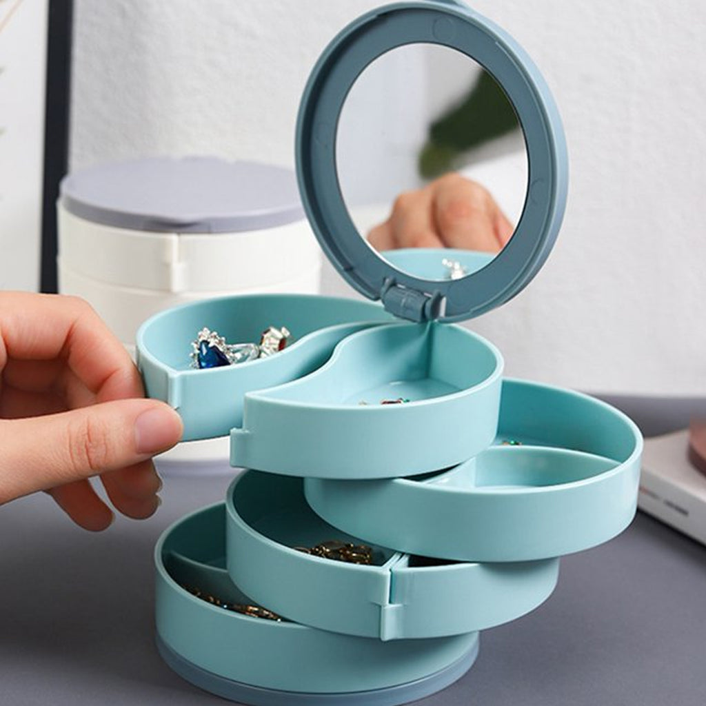 4 Layers Jewellery Organizer With Mirror