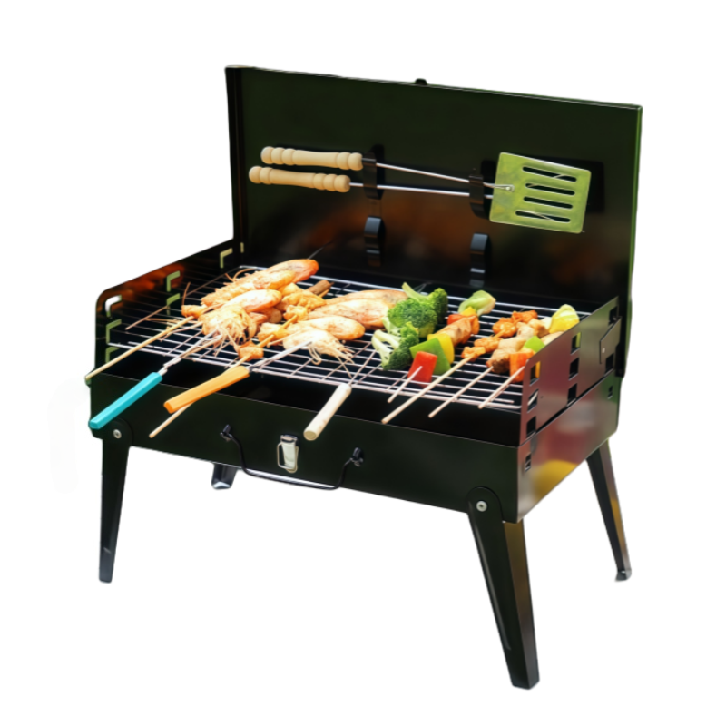 Foldable Stainless Steel Briefcase Style Barbecue Grill Toaster