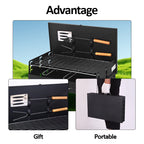 Foldable Stainless Steel Briefcase Style Barbecue Grill Toaster