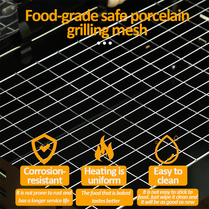 Foldable Stainless Steel Briefcase Style Barbecue Grill Toaster