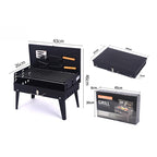 Foldable Stainless Steel Briefcase Style Barbecue Grill Toaster