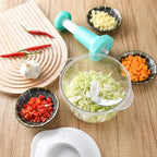 6 Blades Manual Hand-press Vegetable Chopper