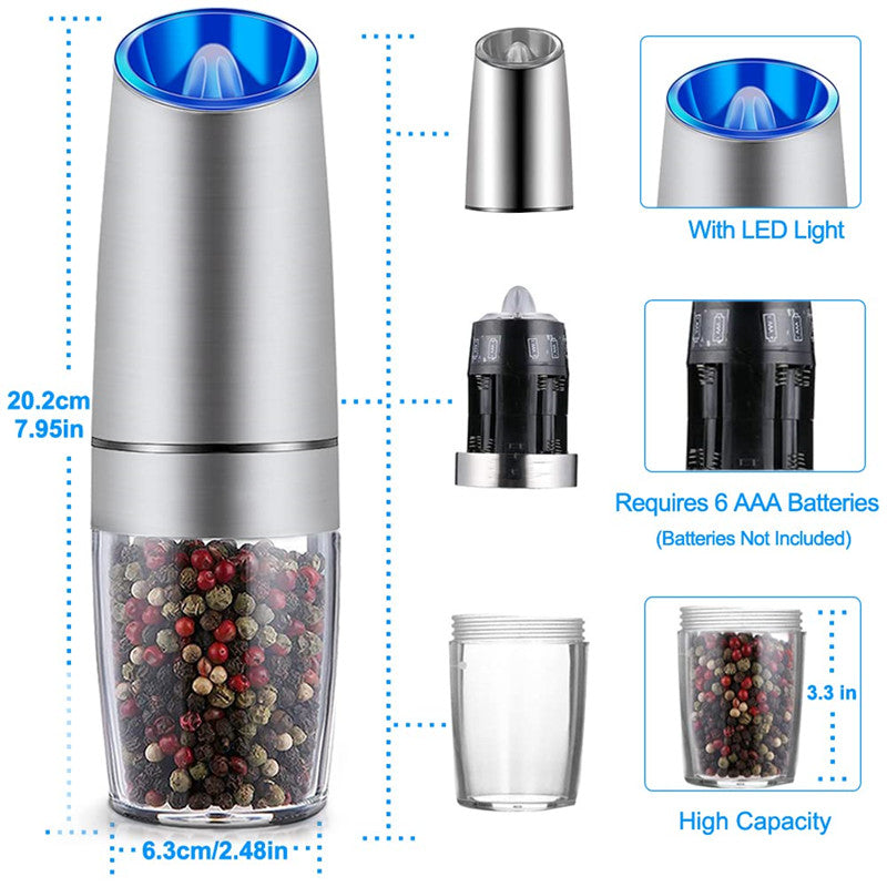 Automatic Gravity Electric Salt And Pepper Grinder Mill