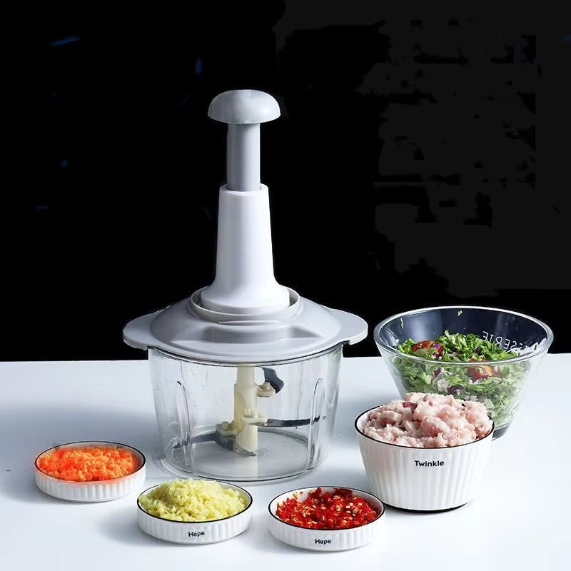 6 Blades Manual Hand-press Vegetable Chopper