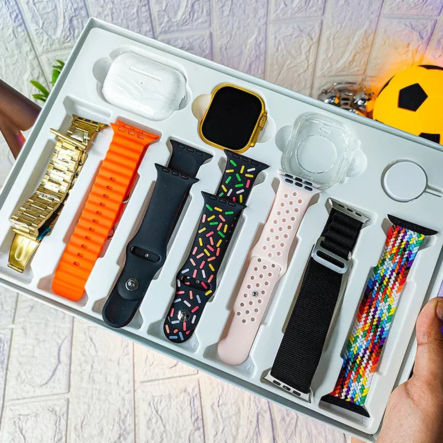 10 In 1 Set Ultra Smart Bluetooth Calling Smartwatch + Earphones