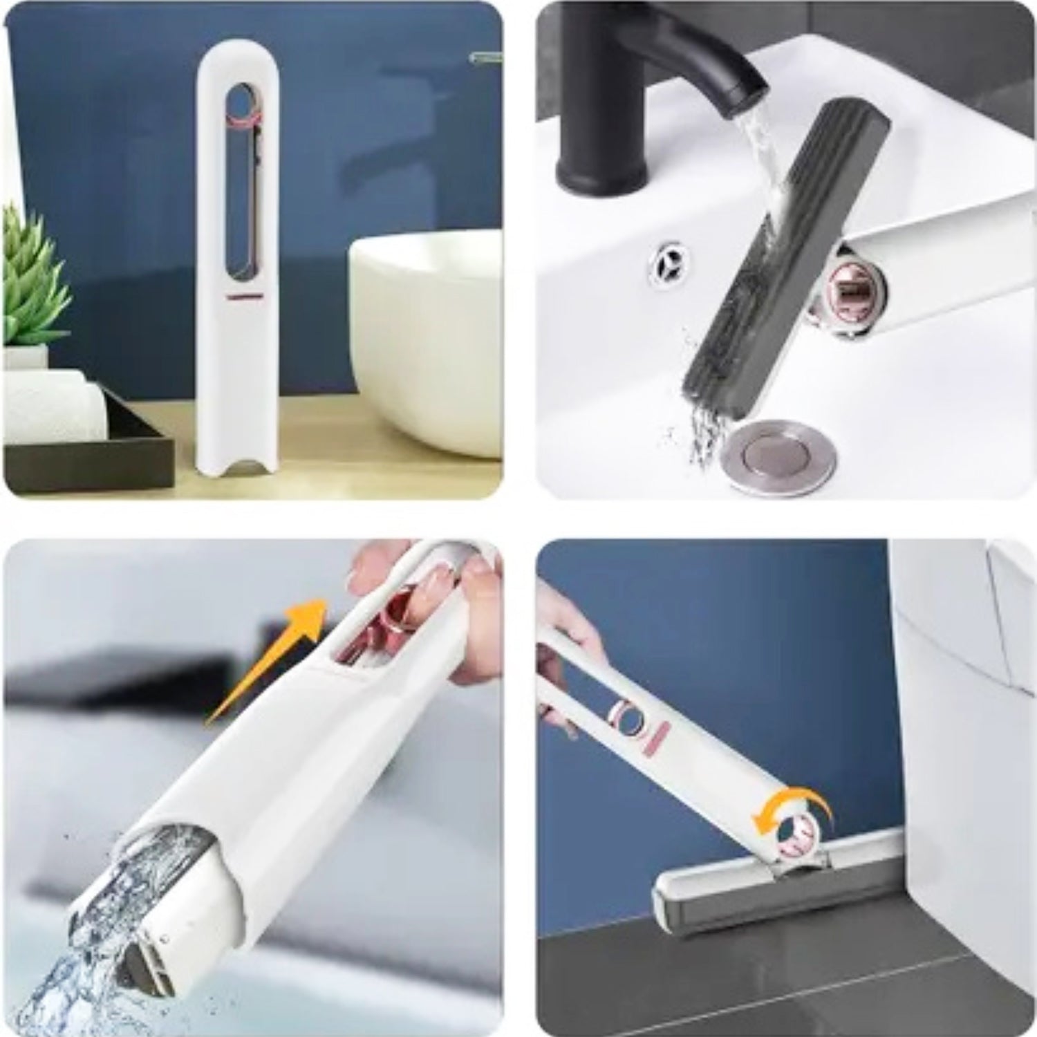 Portable Self-squeeze Short Mop