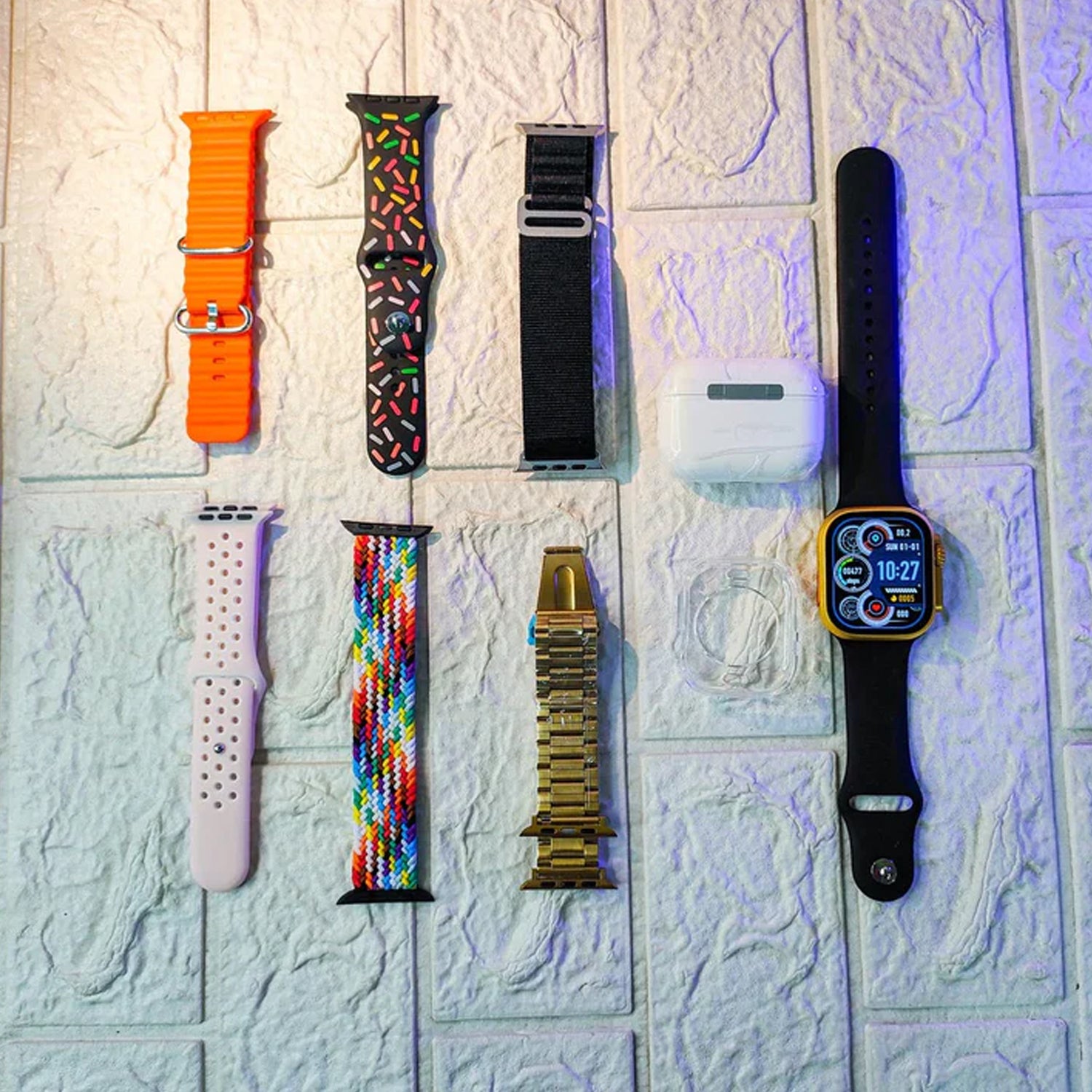 10 In 1 Set Ultra Smart Bluetooth Calling Smartwatch + Earphones