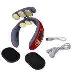 6 Heads Wireless Smart Electric Neck And Back Pulse Massager