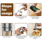 Automatic Gravity Electric Salt And Pepper Grinder Mill